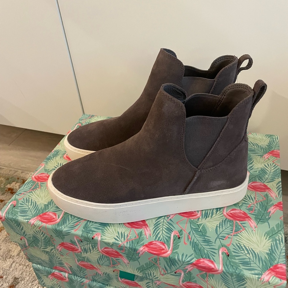 UGG gray Suede High-Top Sneakers